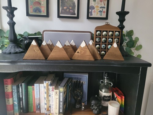 Handcrafted wooden mountains - handcrafted,
