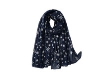 Snow Flake Foil Print Scarf