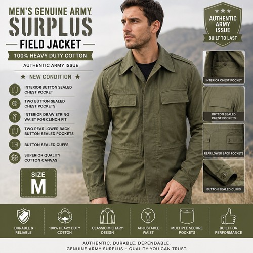 Mens army jacket - jacket, military