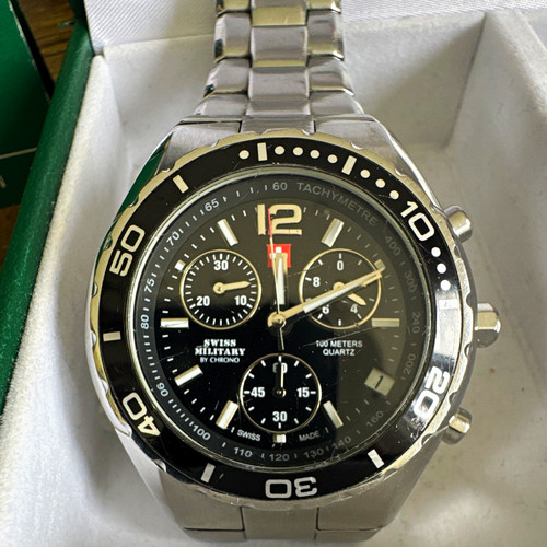 Swiss military chrono - by,