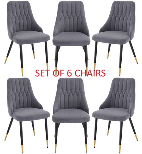 Grey velvet dining - dining, chairs