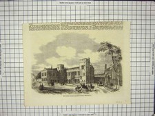 Old Antique Print Ref.879 1862 New School Buildings Eton College London