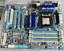GIGABYTE GA-X58A-UD3R Motherboard Intel i7-930 cpu UNTESTED So Spare Or Repairs