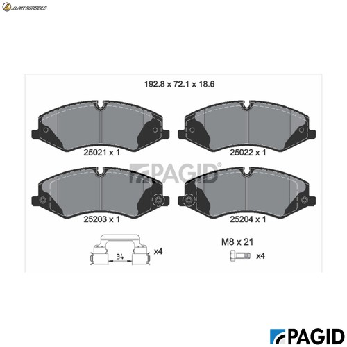 Brake pad set - pad,