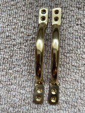 2 Vintage Brass Cupboard Door Handle Drawer Pull Old Cabinet 5"L
