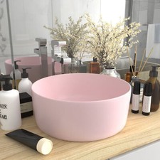 Luxury Wash Basin Round Bathroom Above Counter Sink Washroom Vanity Stone V1E5