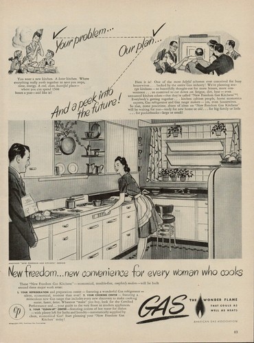 1945 home kitchen american - home,