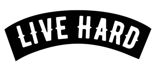 Live hard iron screen print - iron,