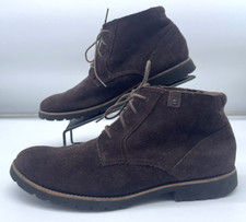 Rockport Adiprene Adidas Ankle Boots Mens 11.5 Brown Suede Leather Chukka Desert