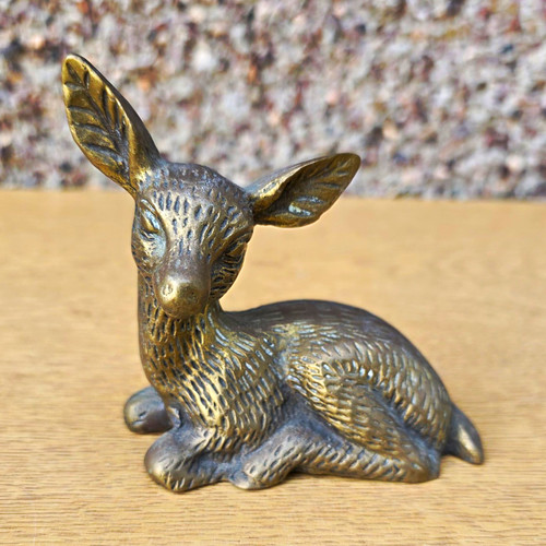 Solid brass deer fawn - solid,