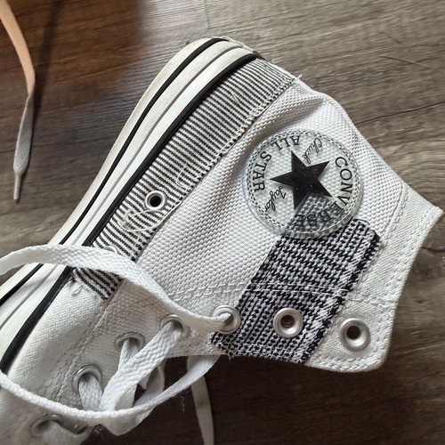 Quirky white high top sneakers - white, high-top