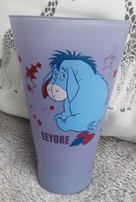 VINTAGE DISNEY STORE EXCLUSIVE  EEYORE 5.5 INCHES PURPLE FROSTED GLASS RARE!!