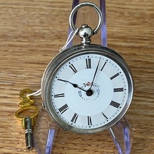 Ladies Silver Swiss Made Fob Pendant Pocket Watch | c.1895