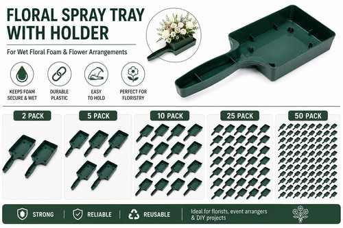 Floral spray tray - tray, handle