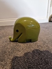 Luigi Colani Drumbo Elephant Green Money Box 1970s German Design, Dresdner Bank