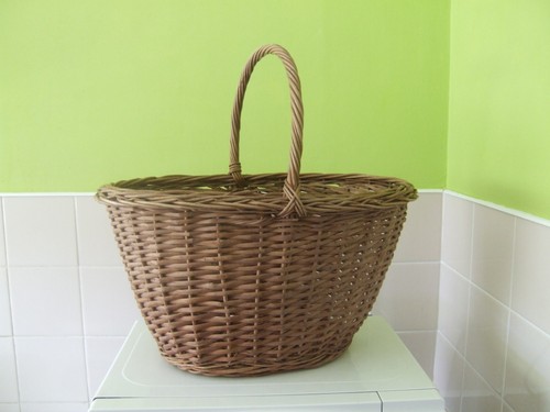 Vintage wicker shopping basket - vintage,