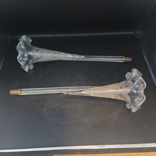 Antique pair etched clear - etched,