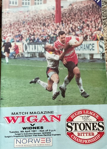 Wigan widnes rl programme - v,