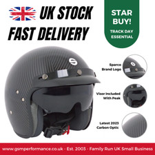 Sparco Club J1 Carbon Karting/Track Day/Open Face Racing Helmet