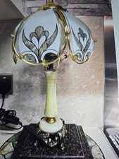 Vintage Onyx and Brass Table