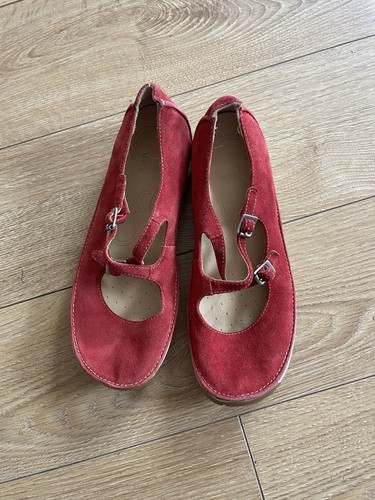 Clarks red suede mary - mary, jane
