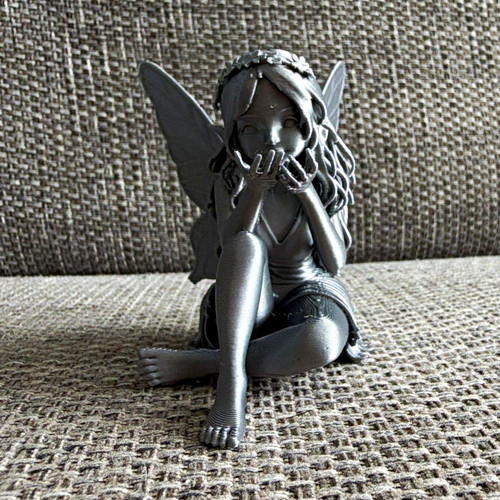 Silver fairy pixie - fairy/pixie, figurine