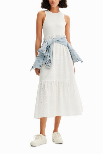 Desigual dress white women - white, women's