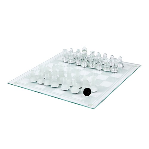 Frosted polished glass chess - frosted,