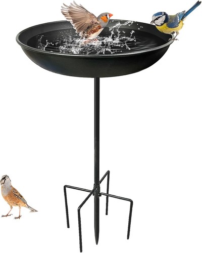 Metal bird bath for garden - bird,