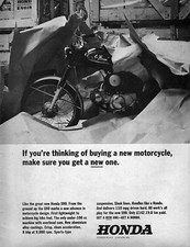 1965 Honda S-90 Motorcycle Original Print Ad