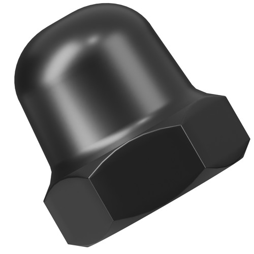 Black metric hexagon domed - metric,