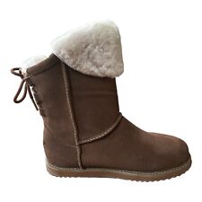 BNWT EMU AUSTRALIA Birdwood Sheepskin Boots UK 5 Waterproof Suede Oak Brown