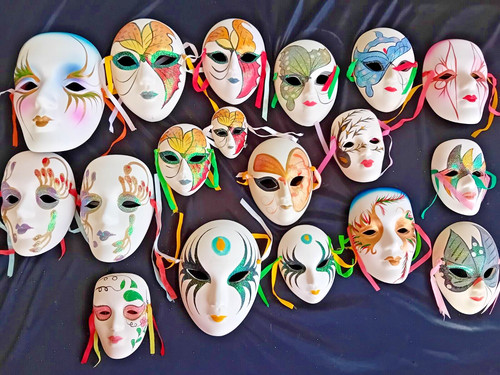 Venetian style porcelain masks - style,