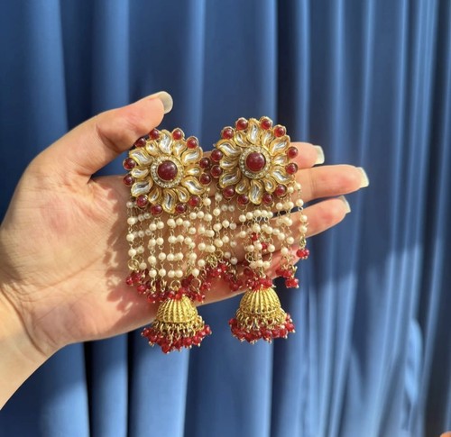 Asian ethnic gold tone - red, &
