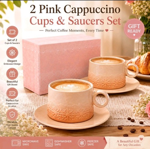 Pink ceramic coffee - coffee, &