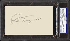 Pie Traynor Signed Autographed