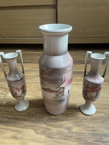 Vase set hand painted - vase,