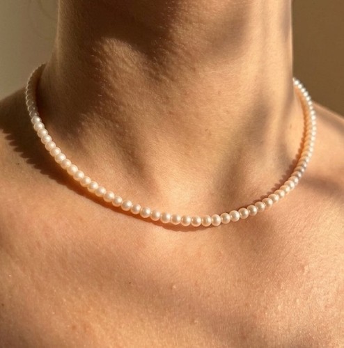 Real freshwater pearl necklace - real,