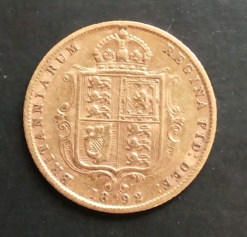 1892 queen victoria gold half - 1892,