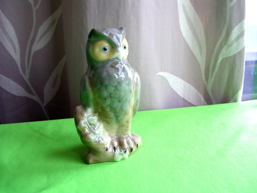 Porcelain 105mm owl - porcelain,