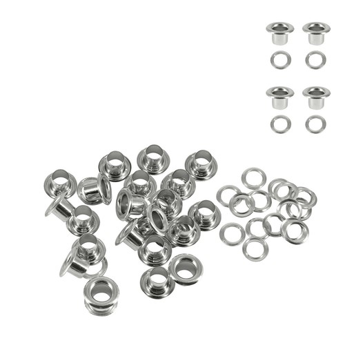 Long barrel brass eyelet - brass, with