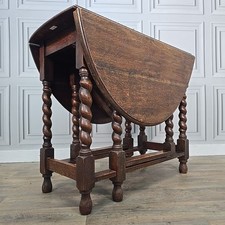 Antique Solid Oak Barley Twist