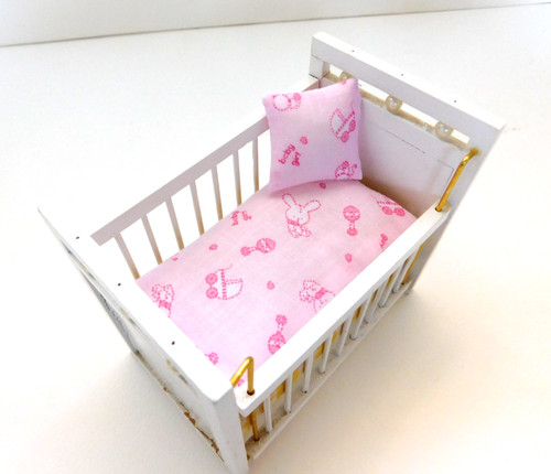 Dolls house 12th cot bed - dolls,