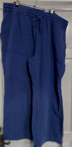 Next blue crinkle trousers