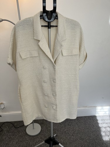 Zara cream textured blazer - zara,