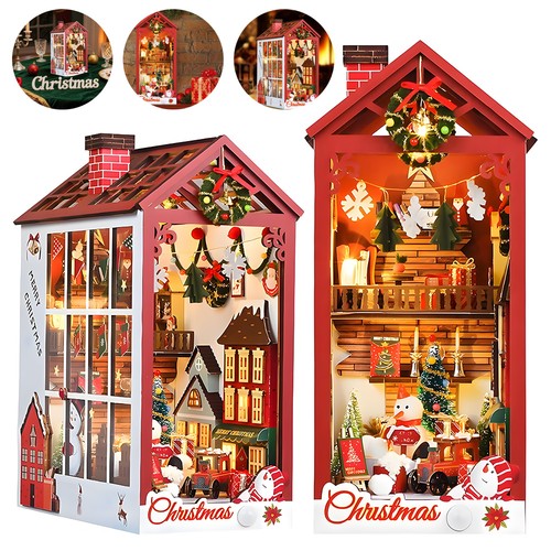 Wooden book nook kit - 3d,