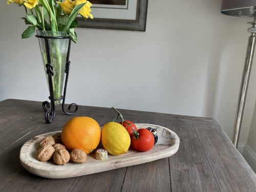 39cm wooden oval bowl serving - 39cm,