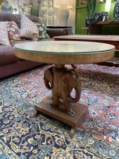 Vintage Wooden Elephant Oval