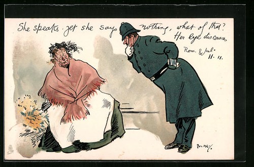British policeman leans over - policeman,