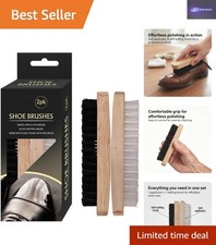 Elegant Wooden Shoe Brush Set